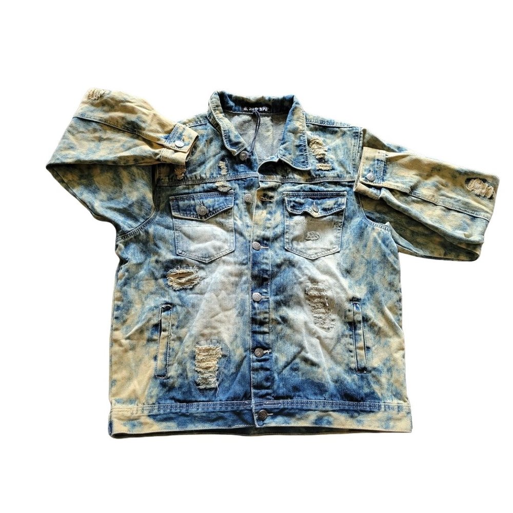 RED APE Bleached Denim JEAN JACKET Size X New with Tag